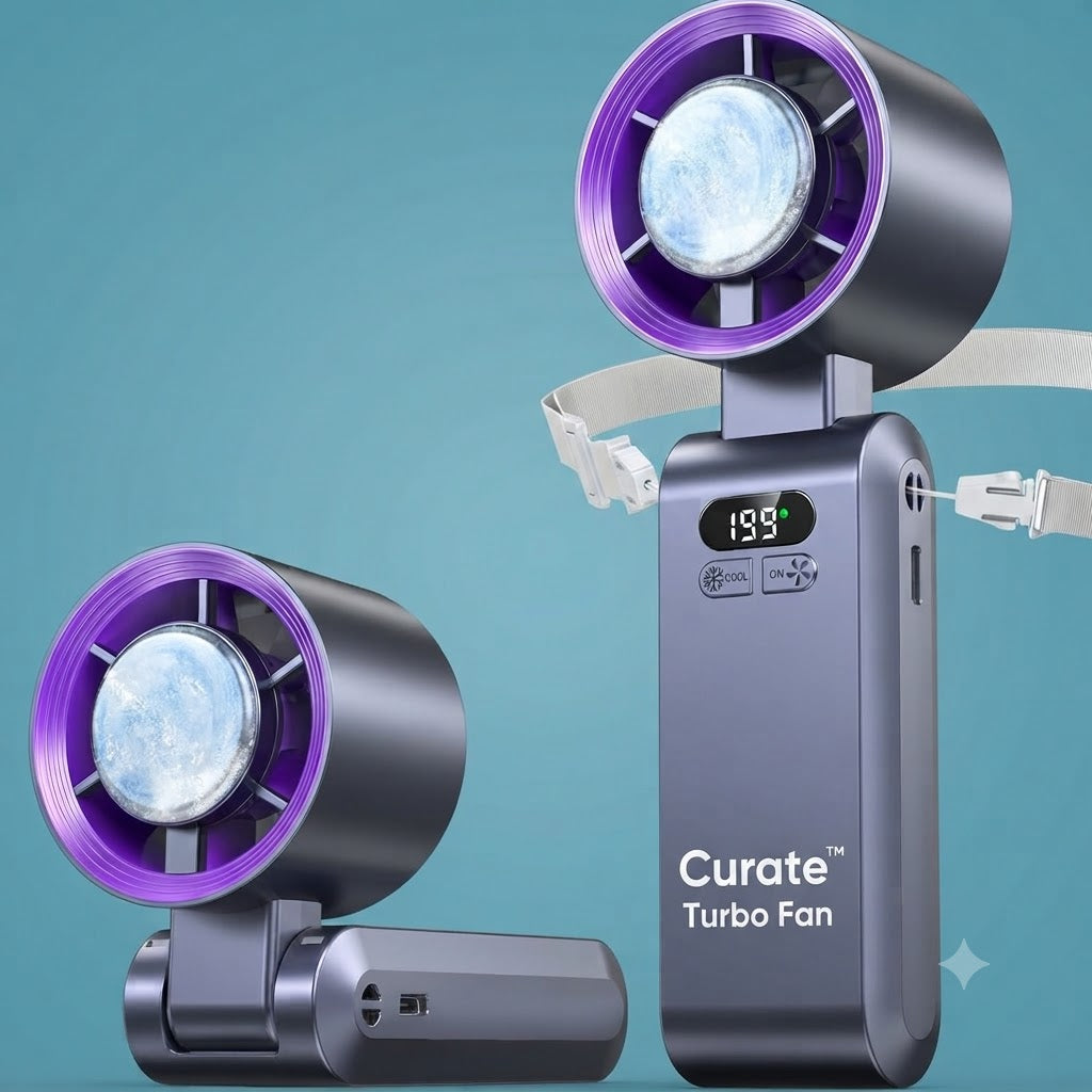 Curate handheld turbo fan - 199 adjustable speed levels