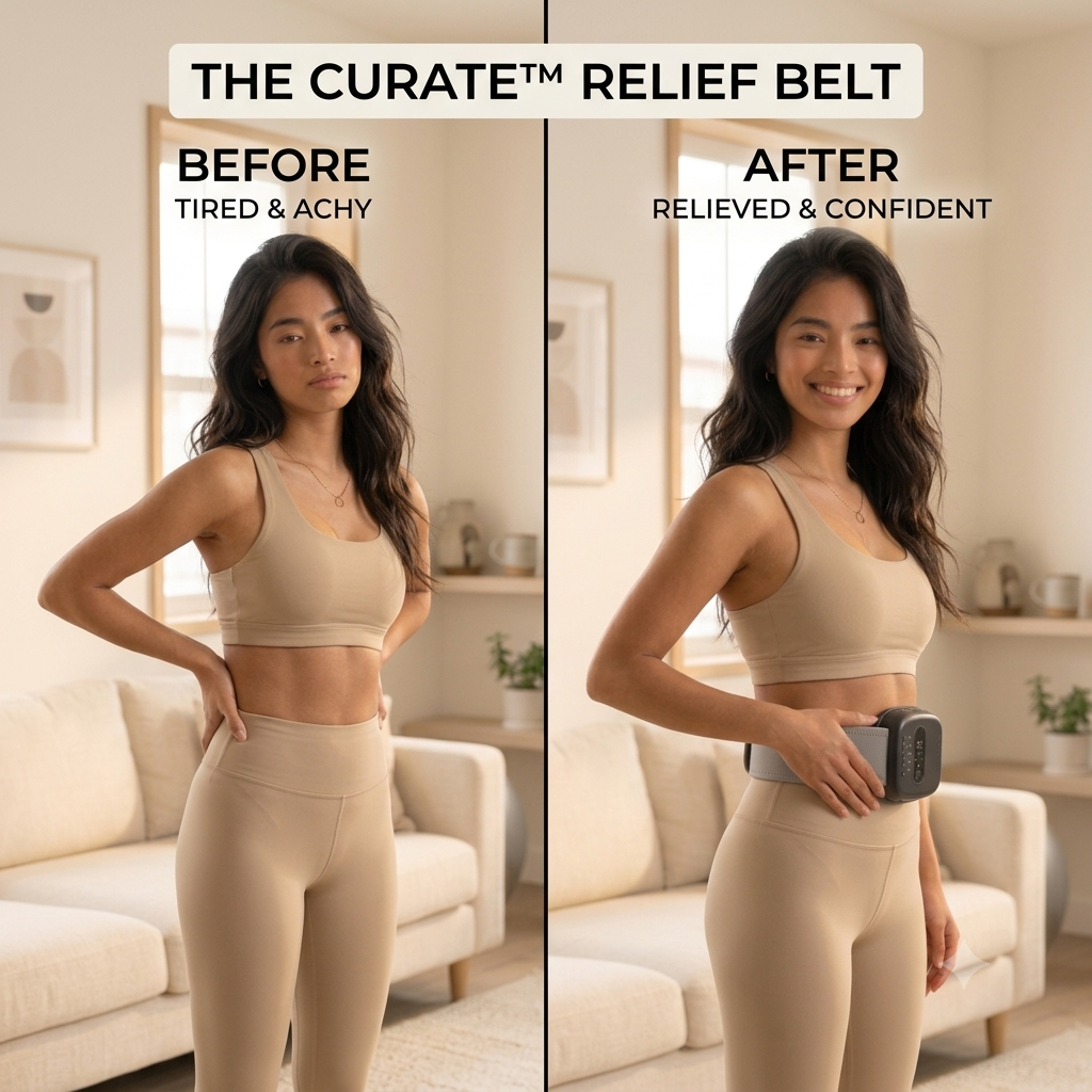 Curate™ Relief Belt | Portable Fascia & Deep Tissue Massage Belt for Back, Waist & Muscle Recovery
