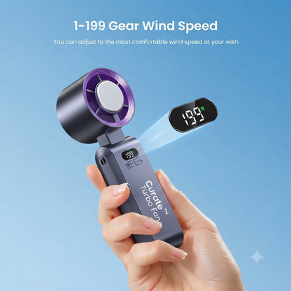 Curate portable turbo fan with ice cooler compartment