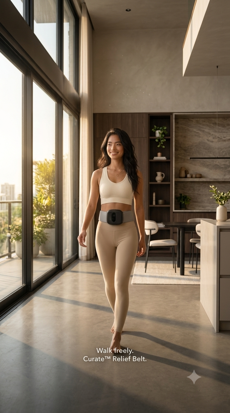 Curate™ Relief Belt | Portable Fascia & Deep Tissue Massage Belt for Back, Waist & Muscle Recovery